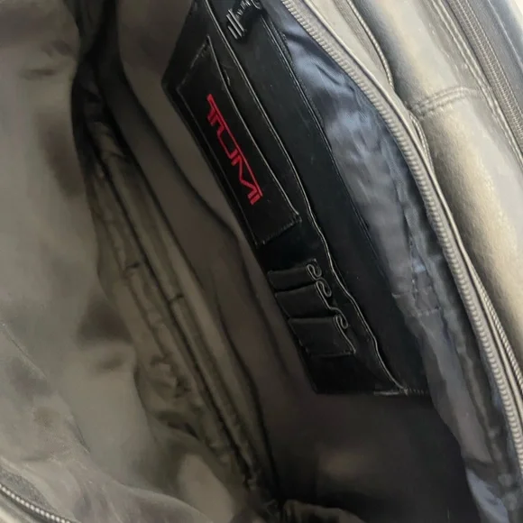 TUMI Leather Expandable Bag - Picture 12 of 16